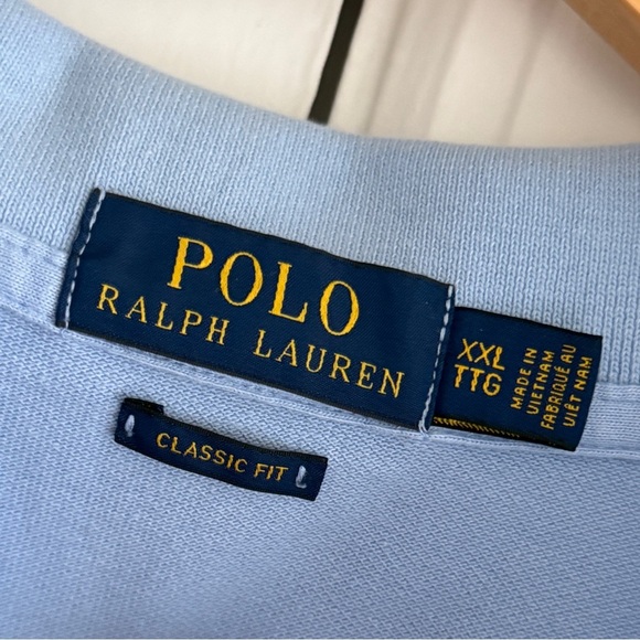 Ralph Lauren Men's Sky Blue Polo Shirt Classic Fit XXL - Picture 4 of 6